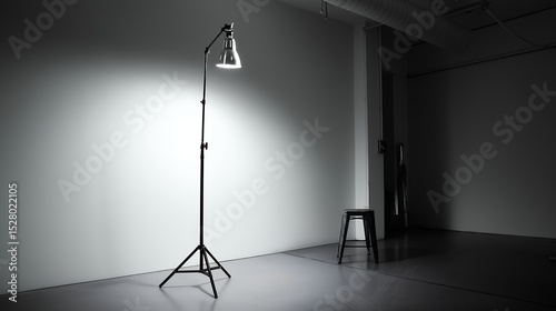 Professional Studio Lighting Equipment on White Background