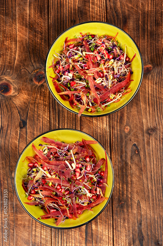 Diet vegan sprouts salad.