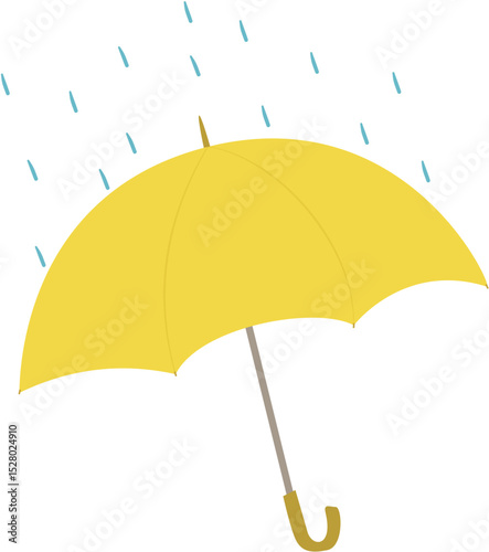 Yellow Umbrella Vector Illustration