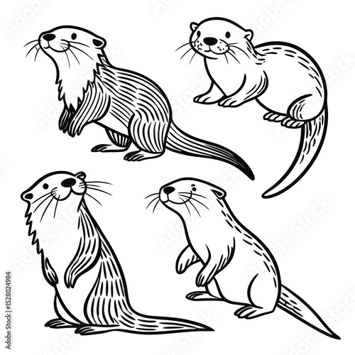 set of sketches of animals