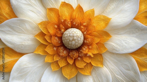 Detailed close-up of a stylized flower.