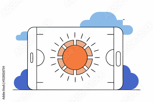 vector illustration of a weather sun icon