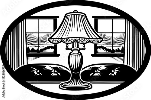 vector illustration of a modern lamp