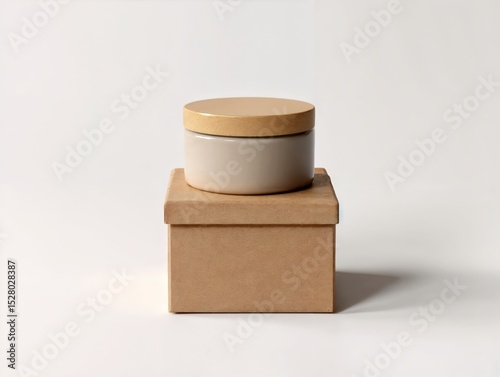 Natural texture packaging on white background