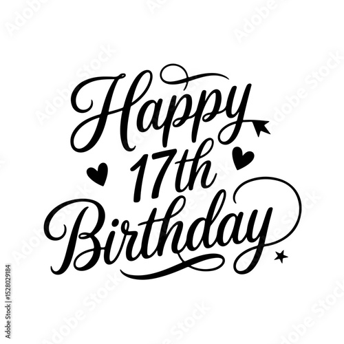 Canvastavla Happy 17th Birthday