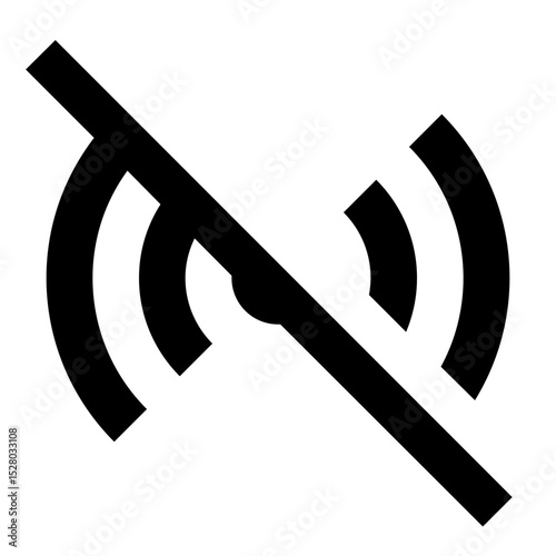 Access Point Off Icon – Disabled WiFi or Network Node Symbol