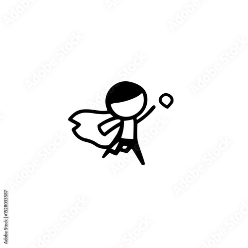 a Superhero Silhouette Depicting Leadership