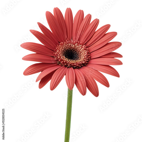 red gerber daisy isolated