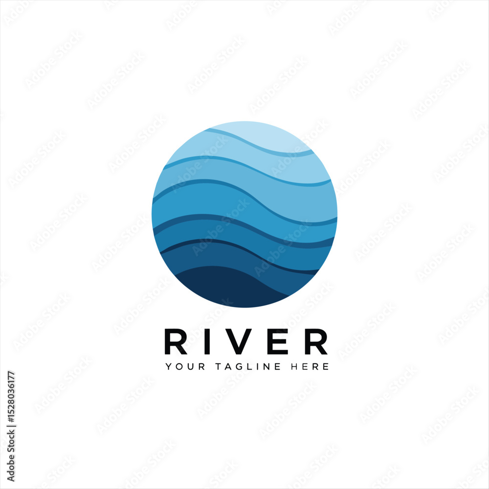 River icon. Monochrome simple River icon for templates, web design and infographics River icon. Monochrome simple River icon for templates, web design and infographics