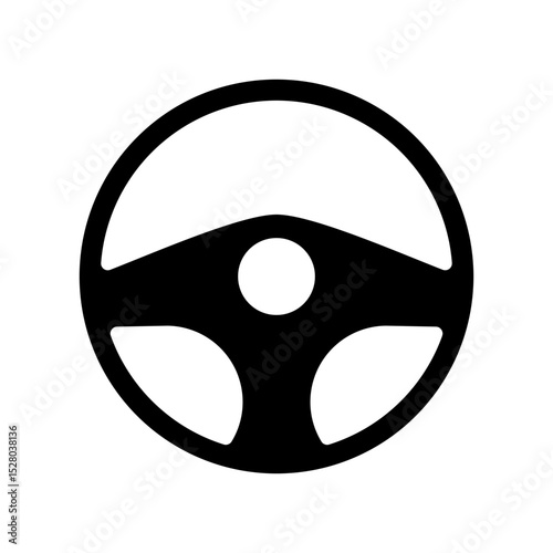 Steering Wheel Glyph Icon
