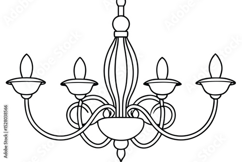 Elegant Five-Light Chandelier Design A Classic Interior Lighting Fixture