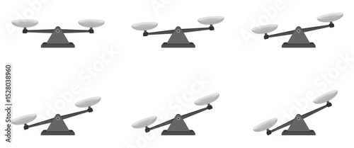 weight scale set vector illustration isolated on white background.