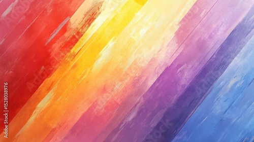 A vibrant, colorful abstract design with diagonal stripes.