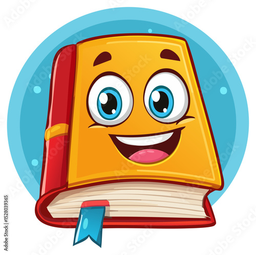 Funny cartoon book, isolated 