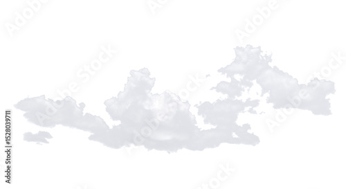 Flying cloud on transparent