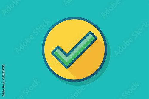 Approved Checklist Check Mark Icon Design for Graphic Design Projects