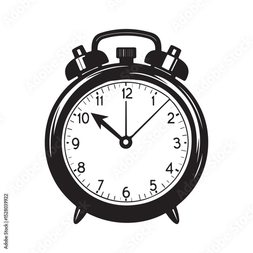 Stopwatch Button Silhouettes in black on a white background, Black stopwatch displays the time with clear markings and prominent control buttons on top