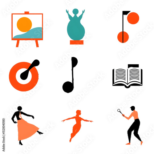 icons, art, dance, festival, painting, music