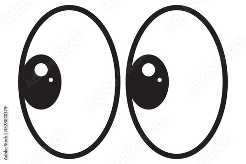 Cartoon eyes icon collection. Eyes emoji illustration. Eyeballs illustration. Social media reaction, emoji, emoticon. Funny cartoon isolated on white. Vector Illustration.