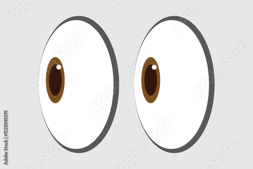 Cartoon eyes icon collection. Eyes emoji illustration. Eyeballs illustration. Social media reaction, emoji, emoticon. Funny cartoon isolated on white. Vector Illustration.