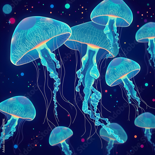 Jellyfish in the water