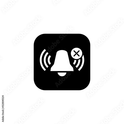 Vector Silent Notification Bell Icons, Flat, Line and Glyph