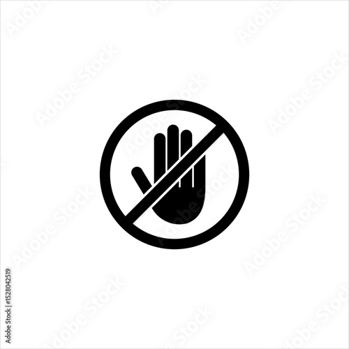 stop icon. Stop road sign. Stop hand icon vector
