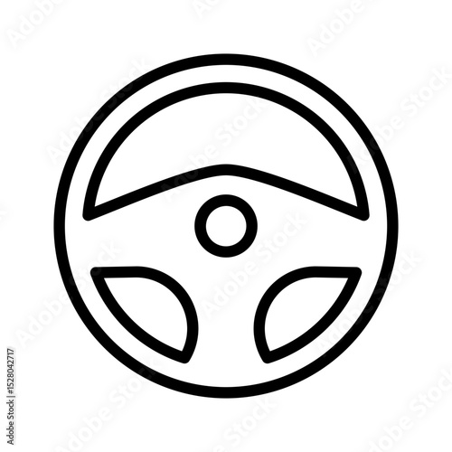 Steering Wheel Outline Icon