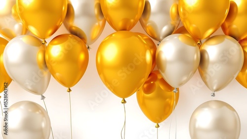 Gold and silver balloons