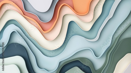 Abstract Layers with Colorful Contours