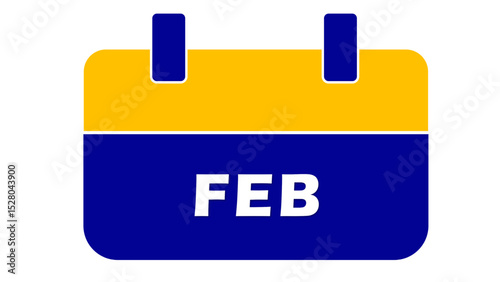 blue calendar icon feb