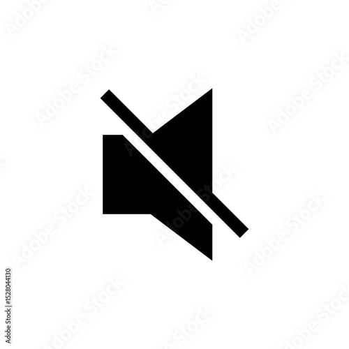 Flat Audio Mute Icon – Speaker Off Vector Illustration