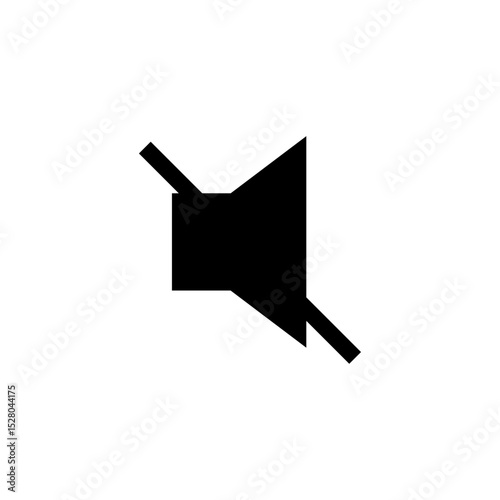 Flat Audio Mute Icon – Speaker Off Vector Illustration