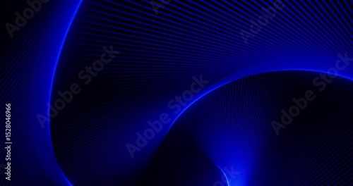 Dynamic abstract background of blue lines creating a wavy pattern on a dark backdrop, suitable for technology, business, or corporate video use.