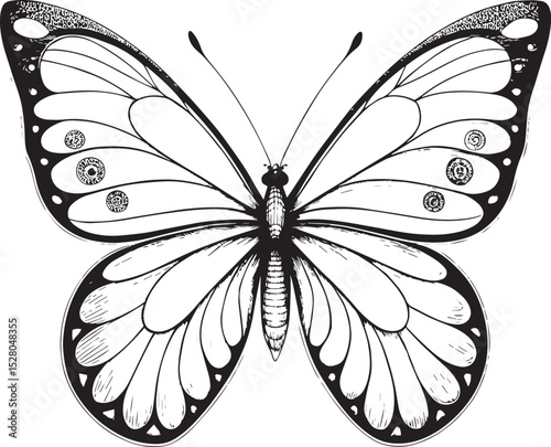 black butterfly vector illustration