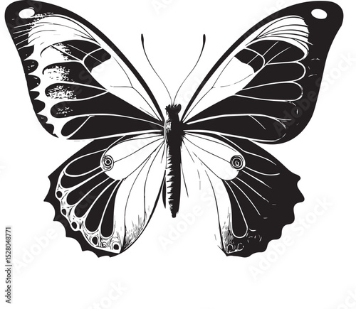 black butterfly vector illustration