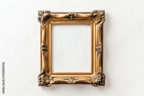 High Resolution Picture of Empty Photo Frame Isolated on White Background
