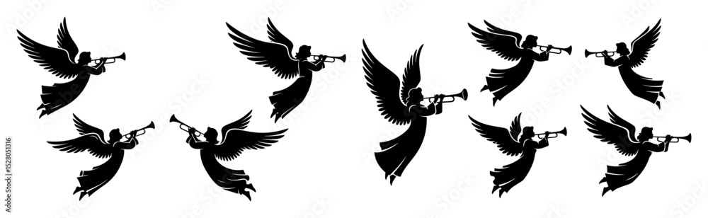 Obraz premium dove flying with olive branch vector set