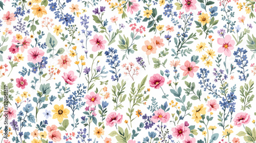 Flowers watercolor Background