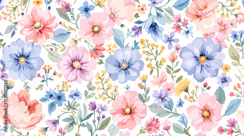 Flowers watercolor Background