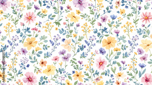 Flowers watercolor Background