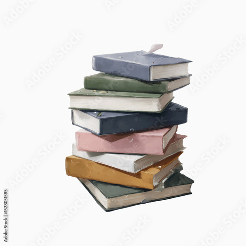 Stack of Books - Illustrated Collection of Literature