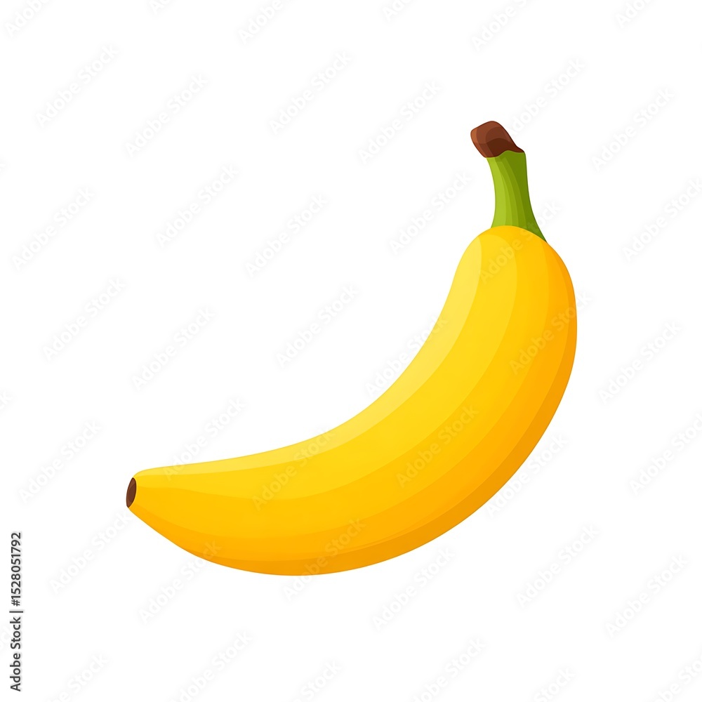 Single ripe yellow banana isolated on white background Single ripe yellow banana isolated on white background