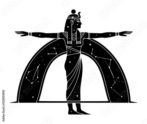 nut egyptian sky goddess constellation figure