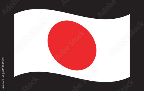 flag of japan vector art illustration