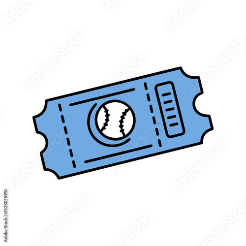 Ticket for baseball game featuring MLB - Vintage Stadium Life  