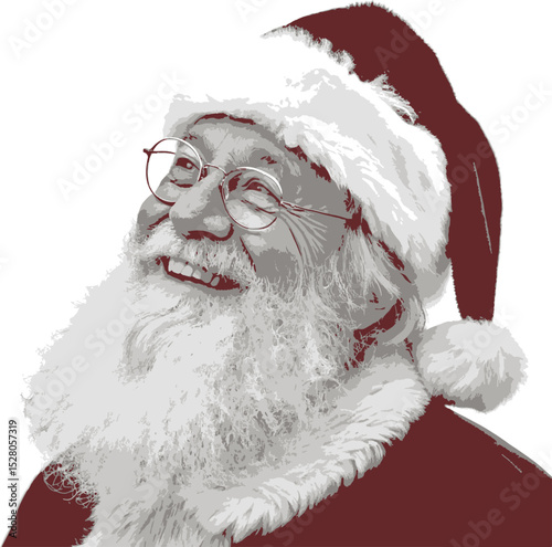 santa claus portrait vector