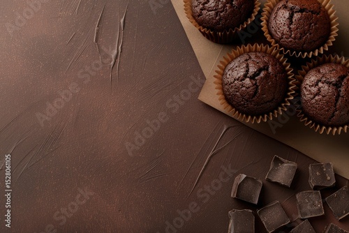 Detailed Color Image of Chocolate Muffins and Recipe