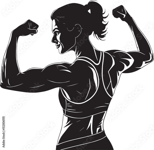 silhouette of a woman boxing , silhouette of a woman gym