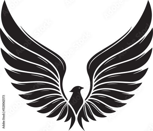 wings vector illustration, wing angel fly vector